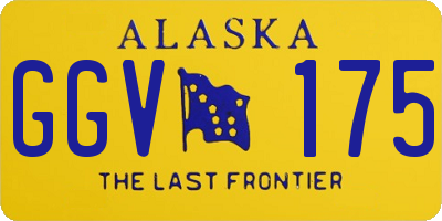 AK license plate GGV175