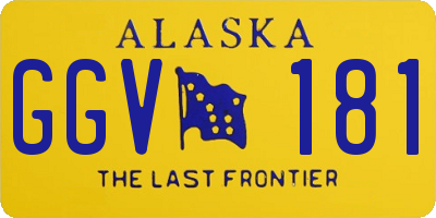 AK license plate GGV181