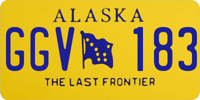 AK license plate GGV183