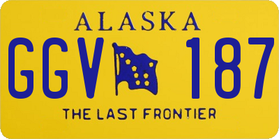 AK license plate GGV187