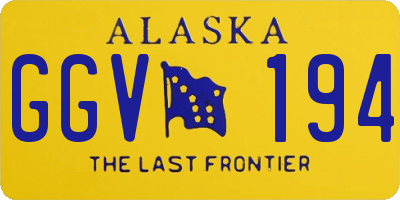 AK license plate GGV194
