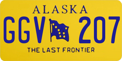 AK license plate GGV207
