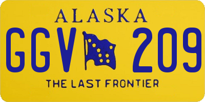 AK license plate GGV209