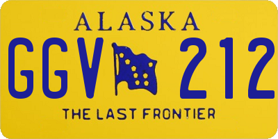 AK license plate GGV212