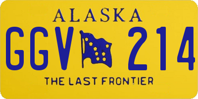 AK license plate GGV214