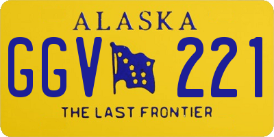 AK license plate GGV221
