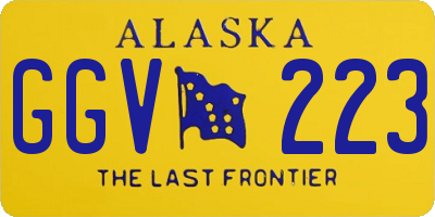 AK license plate GGV223