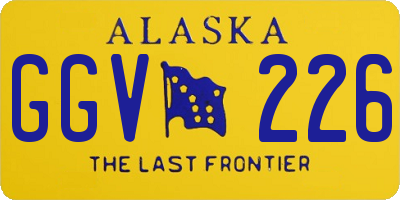 AK license plate GGV226