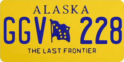 AK license plate GGV228