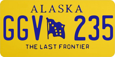 AK license plate GGV235