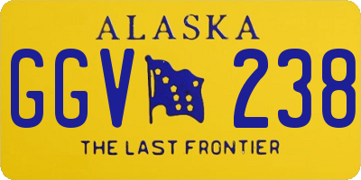 AK license plate GGV238