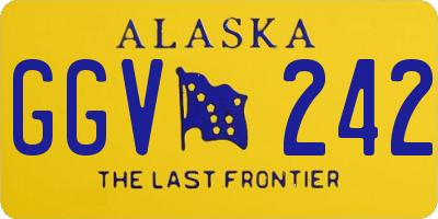 AK license plate GGV242