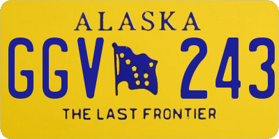 AK license plate GGV243
