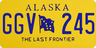 AK license plate GGV245