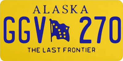 AK license plate GGV270
