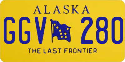 AK license plate GGV280