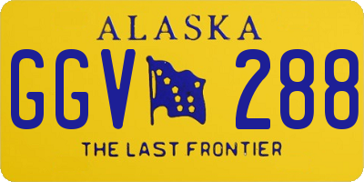 AK license plate GGV288
