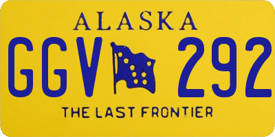 AK license plate GGV292