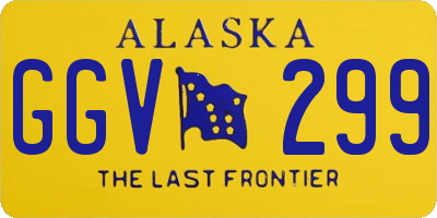 AK license plate GGV299