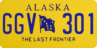 AK license plate GGV301