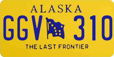 AK license plate GGV310