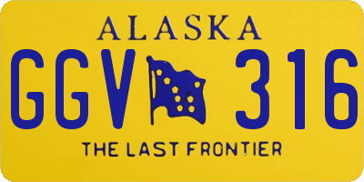 AK license plate GGV316