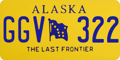 AK license plate GGV322