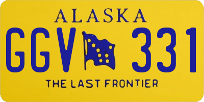AK license plate GGV331