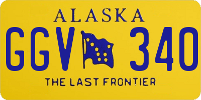 AK license plate GGV340