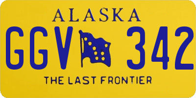 AK license plate GGV342