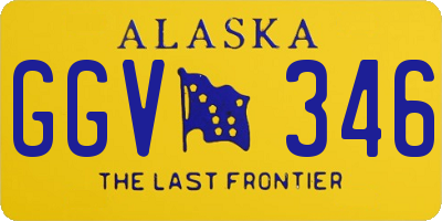 AK license plate GGV346