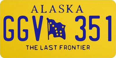AK license plate GGV351
