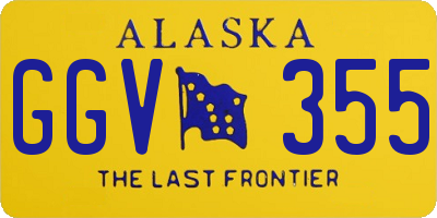 AK license plate GGV355