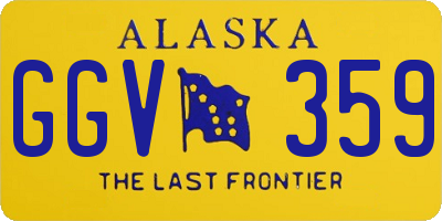 AK license plate GGV359