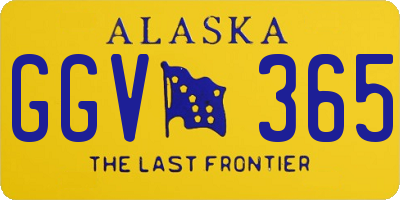 AK license plate GGV365