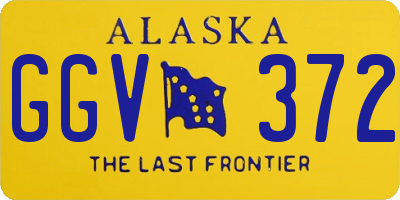 AK license plate GGV372