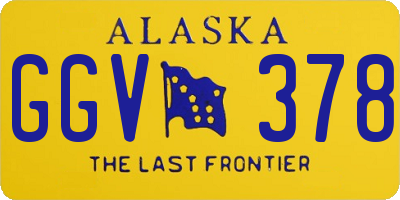 AK license plate GGV378