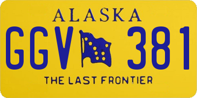 AK license plate GGV381