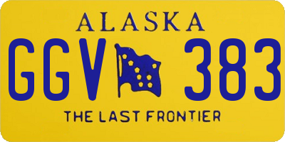 AK license plate GGV383