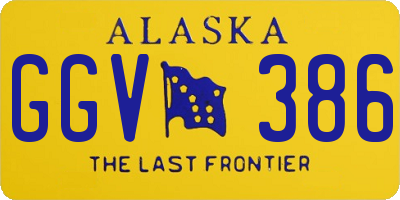 AK license plate GGV386