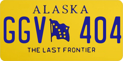 AK license plate GGV404