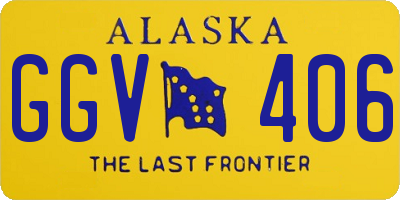 AK license plate GGV406