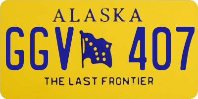 AK license plate GGV407