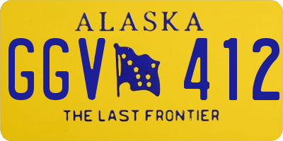 AK license plate GGV412