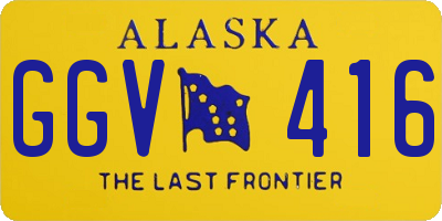 AK license plate GGV416