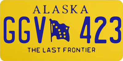 AK license plate GGV423