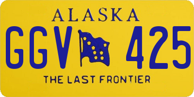 AK license plate GGV425