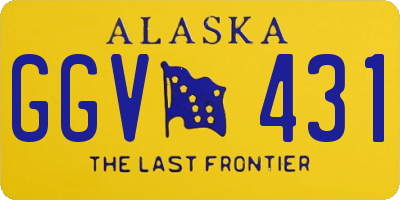 AK license plate GGV431