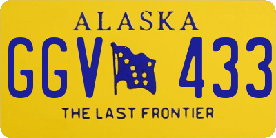 AK license plate GGV433