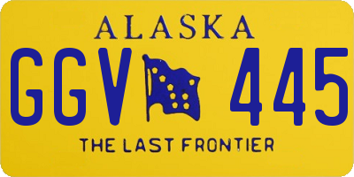 AK license plate GGV445